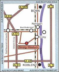 Anfahrtsplan nach Sinzig